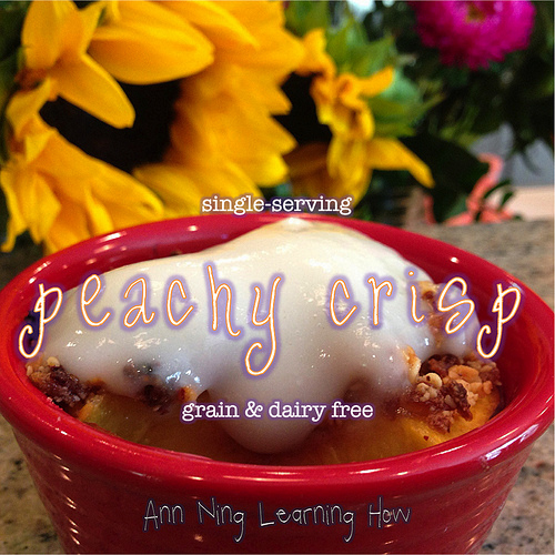 Peachy Crisp | Single Serving, GF, DF | Ann Ning Learning How